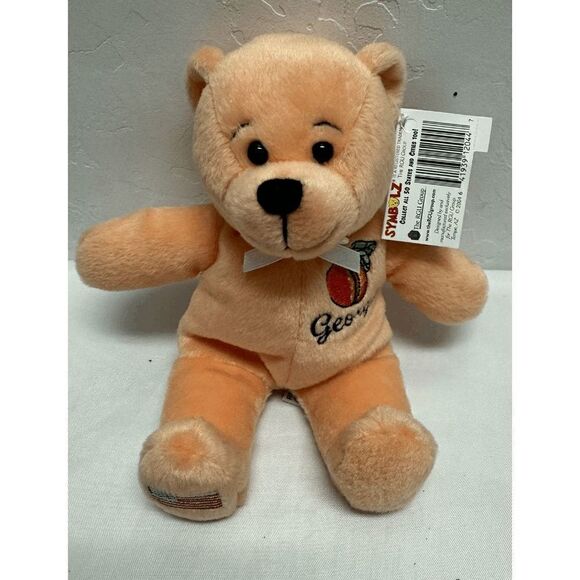 symbolz Other - 2001 Symbol State of Georgia Peach Bear Plush 8" New